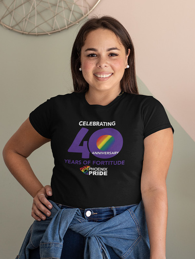 Phoenix Pride 2020 Official T-Shirt, Womens Black