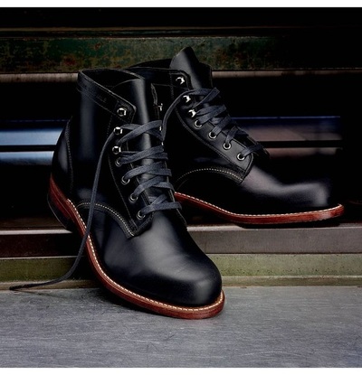 Handmade Men Black Casual Leather Ankle Boots Men Lace Up Ankle High Boots