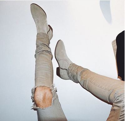 Handmade Men Gray suede ankle boots, Men zipper ankle boots, Men leather boots