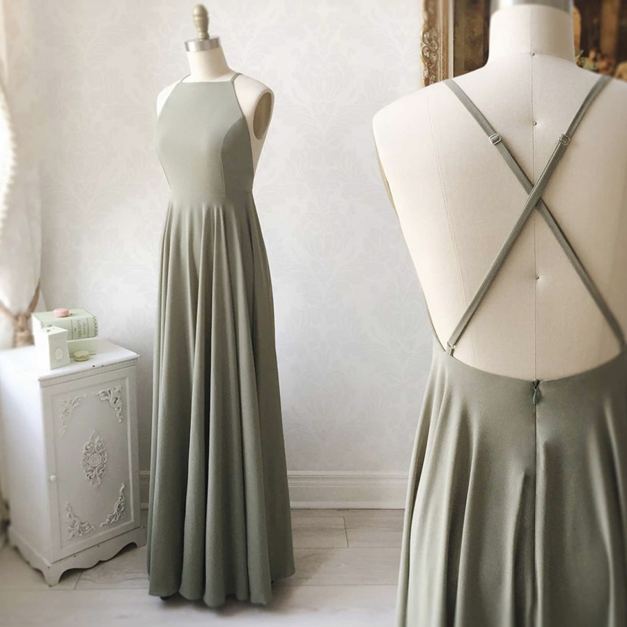 Simple chiffon long prom dress evening dress