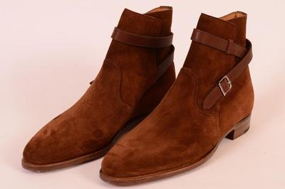 Handmade Brown jodhpurs Boots, Men Brown ankle Boots, Men Suede Leather Boot