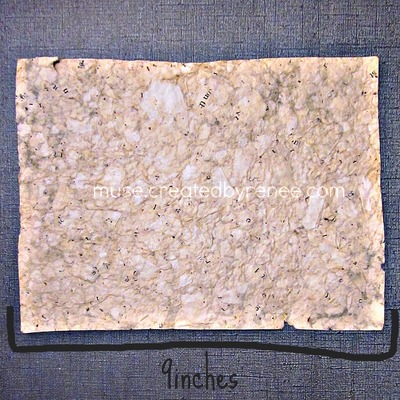 Handmade textured and flecked art paper in oatmeal - Thumbnail 2