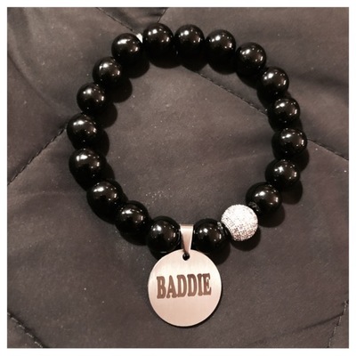 Black Baddie bead Bracelet