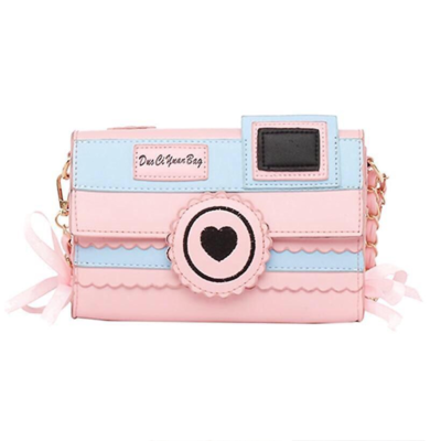 Dreamy Pastel Aesthetic Small Camera Purse with long chain
