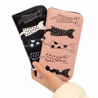 5 cats embroidered cute wallet purse - Thumbnail 5