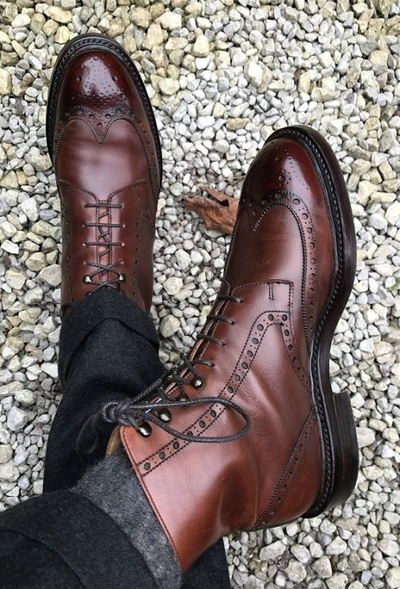 Handmade brown ankle leather boots, Men lace up boots, Stylish casual ankle boot