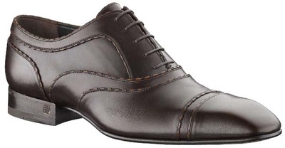 Men Dark Brown Cap Toe Pointed Tip Laceup Oxford Genuine Leather Shoes For Men