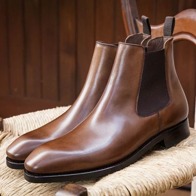 Handmade Men's Best Brown Color Chelsea Boots, Custom Made Boots for men