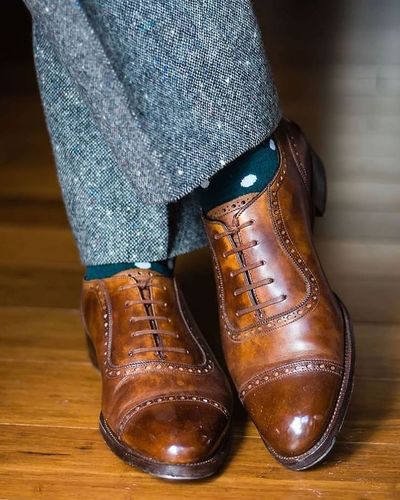 Handmade Men's Best Brown Leather Oxfords Formal Shoes, Custom Made Dress Shoes