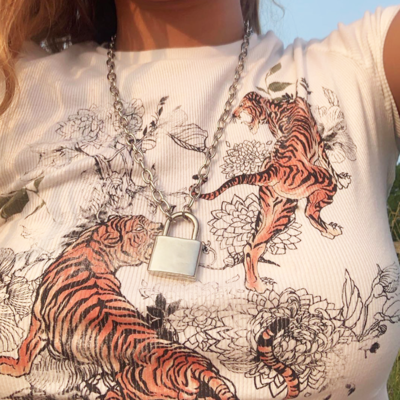 Free Shipping-TIGER CROP TOP