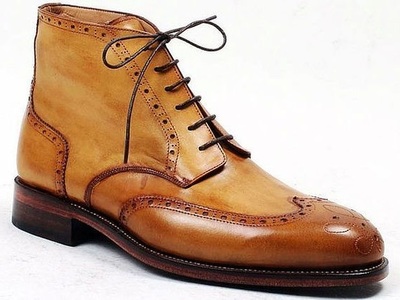 handmade leather Men's Chukka boots Custom leather Jodhpurs boots for men