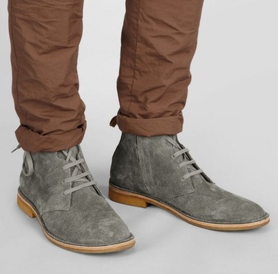New HANDMADE MEN GRAY COLOR SUEDE LEATHER BOOT, MEN ANKLE BOOT, MEN SUEDE BOOTS