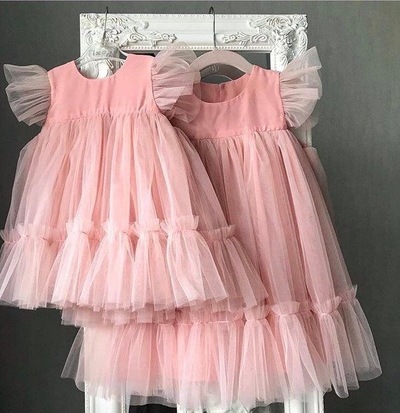Cute Coral Flower Girl Dresses for Kid
