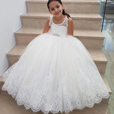 Tulle lace flower girl dress, fairy girl dresses for wedding party - Thumbnail 4