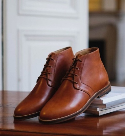 Decent Gift Handsome Brown Men Leather Chukka Lace up Casual Boot