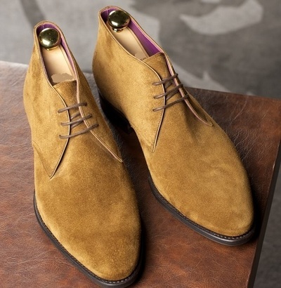 Men's Suede Camel Color Handcrafted Chukka Lace Up Party Wear Stylish Boots