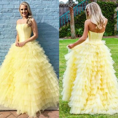 Daffodil tulle cake dress, fashion cute prom dresses, sweet 16 dresses - Thumbnail 4