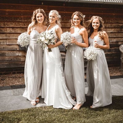 Spaghetti Straps Long Bridesmaid Dresses under 100