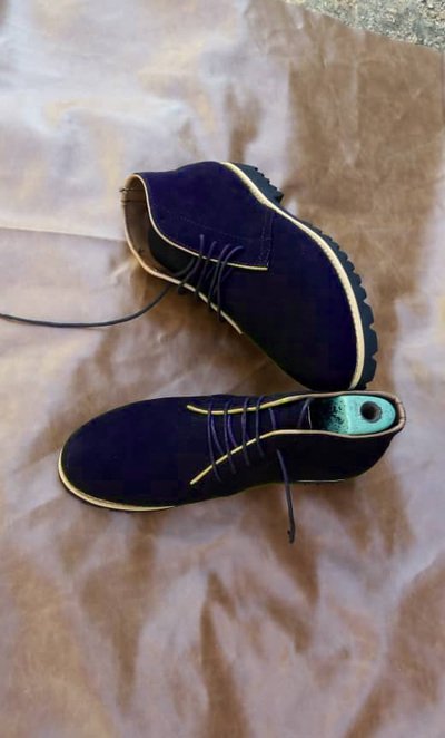 Men New Best Handmade Navy Blue Chukka Suede Ankle Comfort Boot
