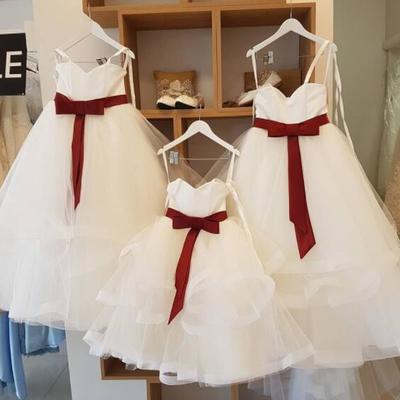 Spaghetti straps flower girl dresses for wedding - Thumbnail 4