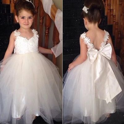 Lovely flower girl dress, cheap flower girl dress, long flower girl dress, little girl dress for wedding party