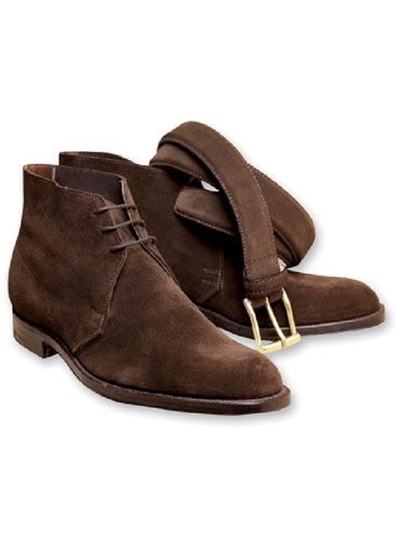 New Handmade Brown Boots, Hand stitched chukka suede Boots Men ankle high chukka boot