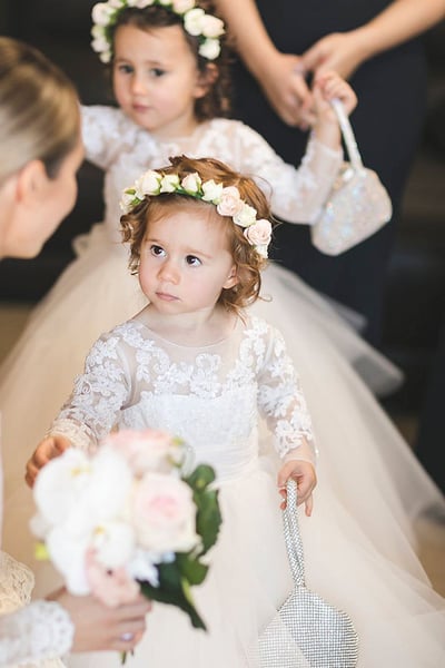 Long Sleeves Flower Girl Dress with Lace/Beading