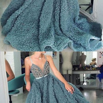 Uniqe design long straps elegant modest fashion prom dresses - Thumbnail 5