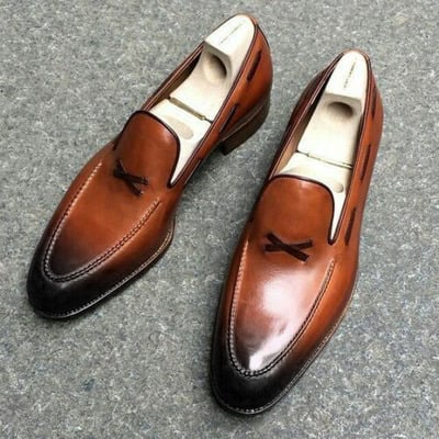 Men,s Brown Shoes, Leather Tussles Shoes,Loafers Shoes