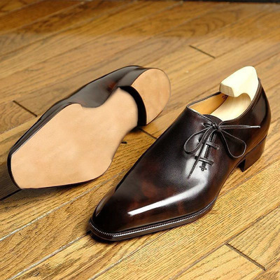New Men Formal Leather Shoes, Men's Chocolate color Dress Leather Shoes 2020
