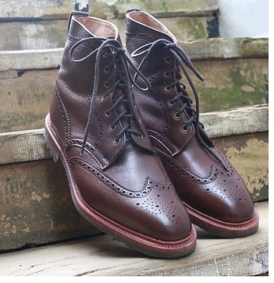 Handmade Men's Brown boots,Men's Wing Tip Lace Up leather boots,formal boot