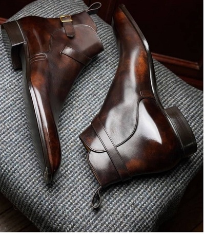 Men's New Handmade Brown boots,Men's Jodhpurs leather boots,formal boot