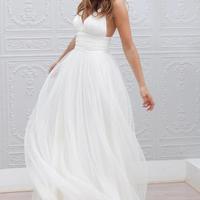 Simple White Beach Wedding Dresses,Dresses For Brides,Bridal Gown,507 - Thumbnail 1