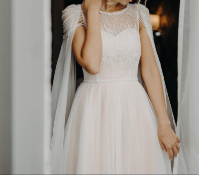 Unique Ivory Boho Wedding Dresses, Long Beach Wedding Dresses,512