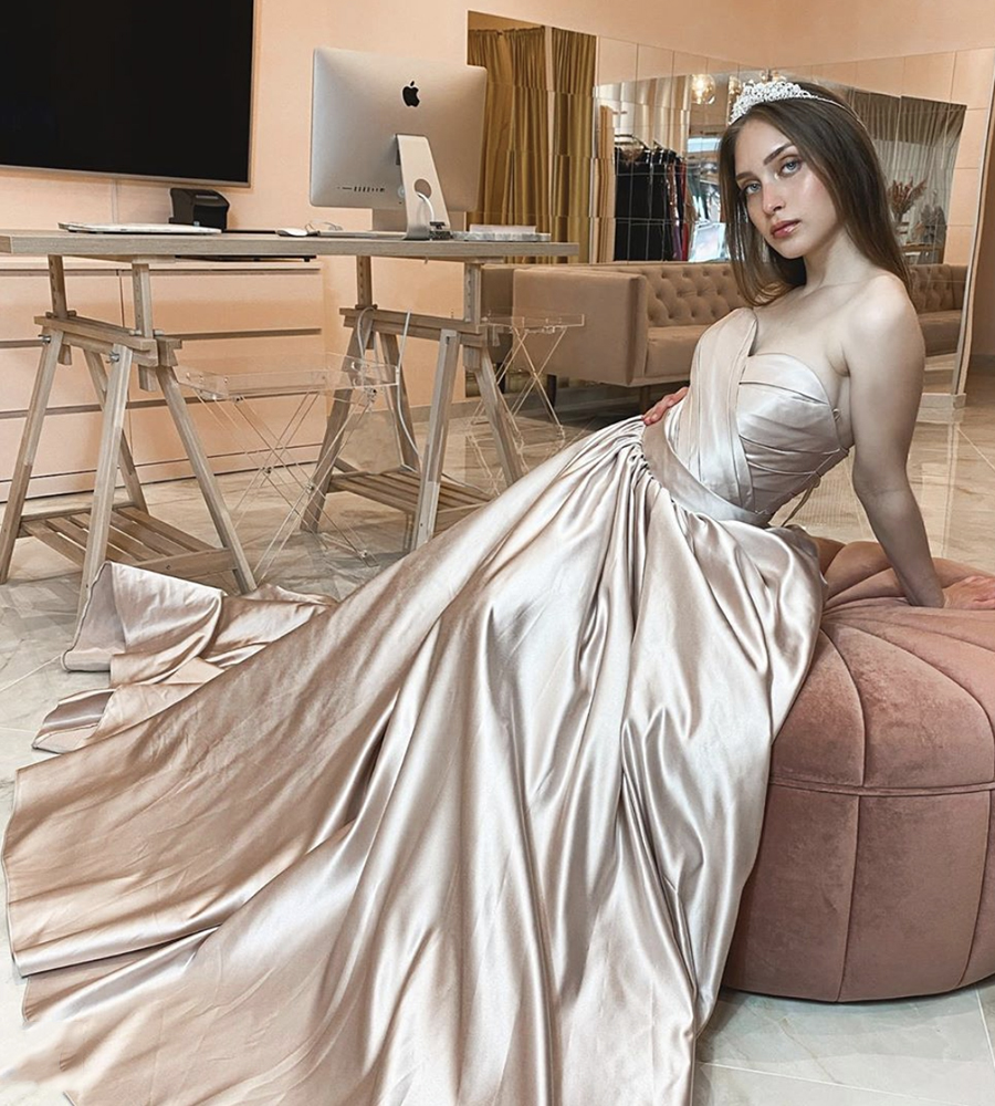 Stylish sweetheart neck long prom dress formal dress