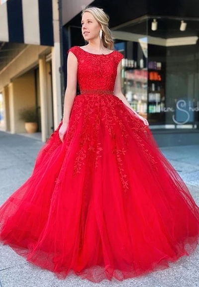 2020 Prom Dresses with Applique and Beading Long Prom Dresses 8th Graduation Dress School Dance Wedding Formal Dress