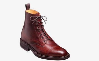 Handmade Men Genuine Leather Lace-Up Derby Toe Cap Ankle Marching Boot
