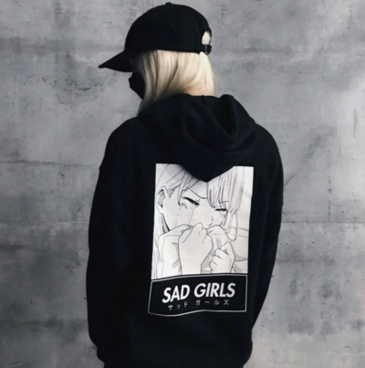 OTAKU SAD GIRLS ANIME HOODIE