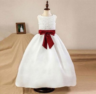Flower Girl Dresses Pageant Gown with Appliques