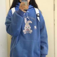 Sweet Love Heart Bunny and Cupcake Hoodie Sweatshirt - Thumbnail 4
