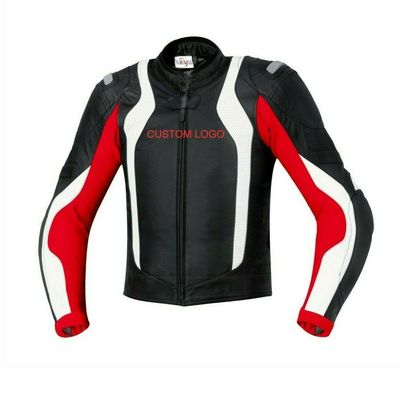 Motorcycle Racing Biker 100% Cowhide Leather Jacket Custom Made