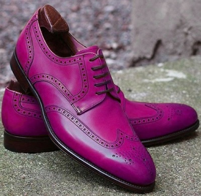 JOKER VIOLET Derby Astute Design Precise LEATHER Men Handmade Shoes