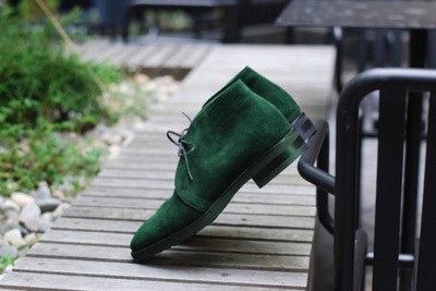 New Green Chukka Suede Handmade Casual Party Wear Boot