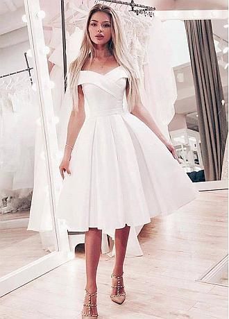 Elegant A-line Off-Shoulder Short Prom Evening Dress