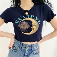 Crescent Moon Sun Print Flounce Tee - Thumbnail 2