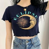 Crescent Moon Sun Print Flounce Tee - Thumbnail 3