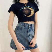 Crescent Moon Sun Print Flounce Tee - Thumbnail 5