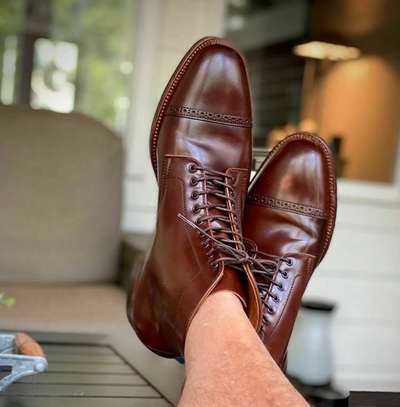 Handmade Men Brown Lace up Closure Ankle Boots, Brown Formal Dress Boots