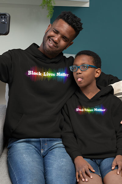 Black Lives Matter Rainbow Hoodie