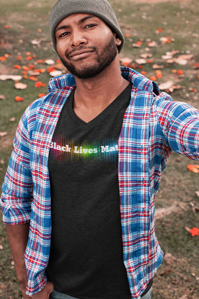 Black Lives Matter Rainbow Unisex V-neck